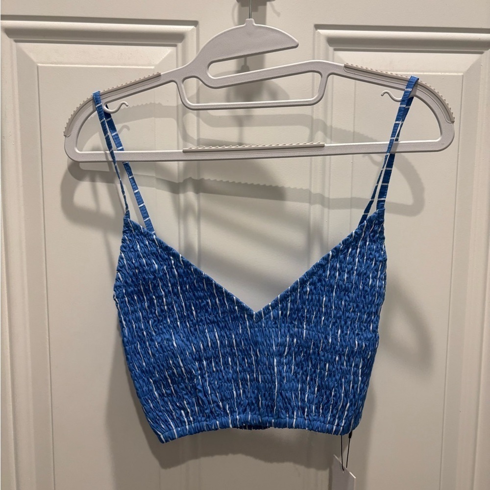 Lusana Blue and White Striped Boxer shorts and top - Picture 4 of 6